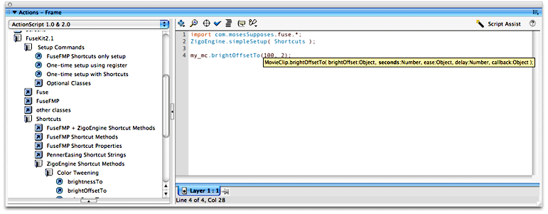 Fuse 2.1 Actions Panel